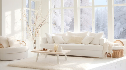 白を基調とした部屋