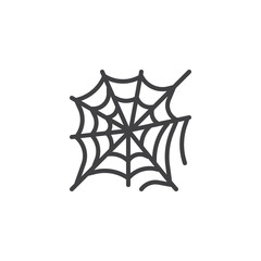 Spider web line icon