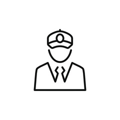 Driver line icon isolated on white background