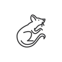 Black Rat line icon