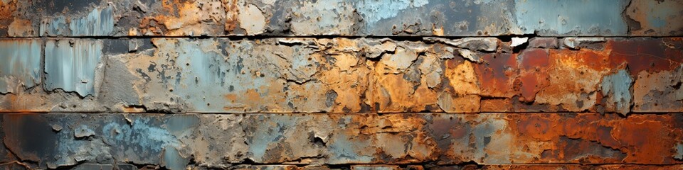 Seamless texture of dark brown rusted metal. Generative AI