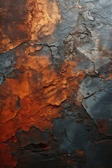 Seamless texture of dark brown rusted metal. Generative AI