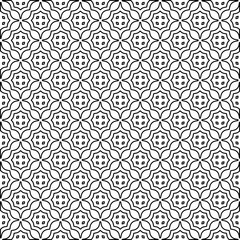 Fototapeta premium Abstract background with figures from lines. black and white pattern for web page, textures, card, poster, fabric, textile. Monochrome graphic repeating design. 