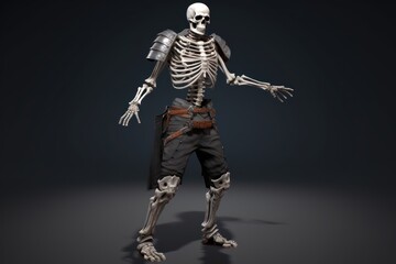 human skeleton man in full growth
