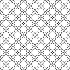 Fototapeta premium Abstract background with figures from lines. black and white pattern for web page, textures, card, poster, fabric, textile. Monochrome graphic repeating design. 