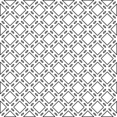 Abstract background with figures from lines. black and white pattern for web page, textures, card, poster, fabric, textile. Monochrome graphic repeating design.