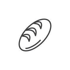 Loaf of bread line icon
