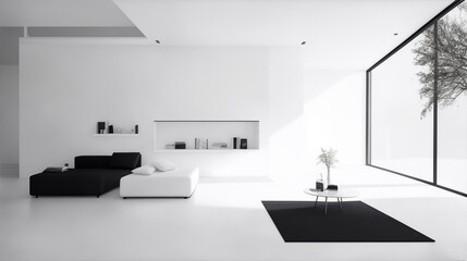 Fototapeta na wymiar Minimal amazing interior design by Generative AI