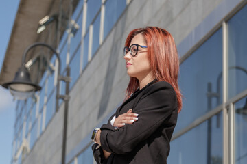 outdoor portrait of business woman