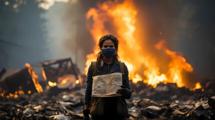 Obraz premium Green Vision: Leading Eco-Revival Amidst Global Challenges