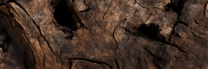 Cracked old ancient wood, brown, background