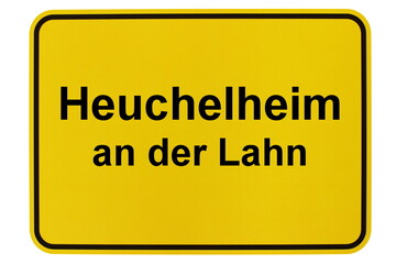 Illustration eines Ortsschildes der Gemeinde Heuchelheim an der Lahn in Hessen