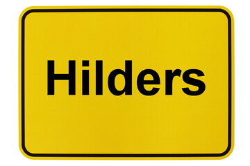 Illustration eines Ortsschildes der Gemeinde Hilders in Hessen