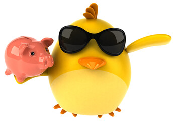 Yellow bird - 3D Illustration