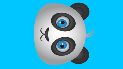 Black and white cute panda abstract Illustration. Black and white cute panda abstract. Easy to use.