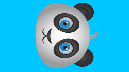 Black and white cute panda abstract Illustration. Black and white cute panda abstract. Easy to use.