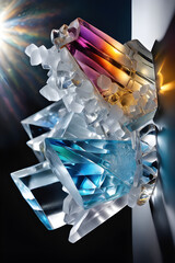 a-brilliant-glass-made-of-ice. Generative AI