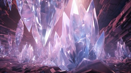 Crystal Nexus: Crystals forming a nexus of energy and light, depicting the convergence of forces | generative AI