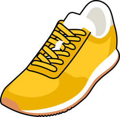 Yellow shoe isolated
