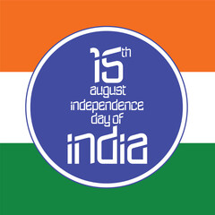 Indian independence day, with tri-colour and beautifully crafted lettering.