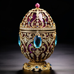 Faberge egg decorated with precious stones