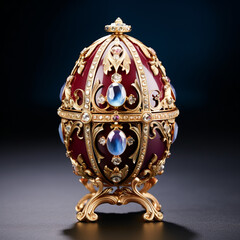 Faberge egg decorated with precious stones