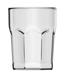 Rock glass on isolated background. 3d rendering