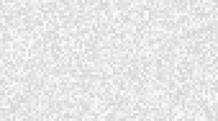 Pixelated screen. Abstract Light background of small squares or pixels in white and gray colors.