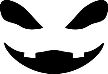 Black ghost smile halloween icon