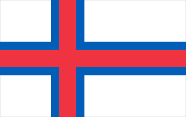 Obraz premium Faroe Islands flag. Flag of Faroe Islands flag