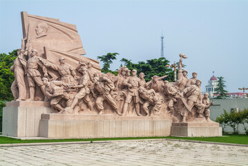 Statue of the People's Heroes of the Communist Revolution, in Tiananmen Square, Beijing, China