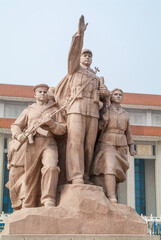Obraz premium Close-up of Tiannamen Square monument