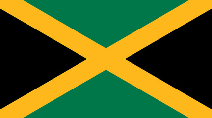 Jamaica flag. Flag of Jamaica