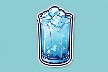 a-brilliant-glass-made-of-ice. Generative AI