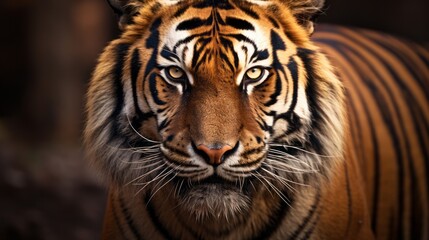 Tiger head close up