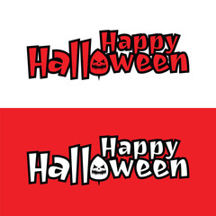 Happy Halloween lettering design