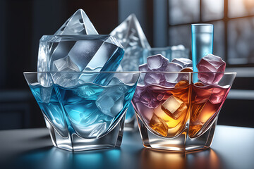 a-brilliant-glass-made-of-ice. Generative AI