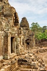 Ruins of Bayon temple in Angkor Thom, Cambodia
