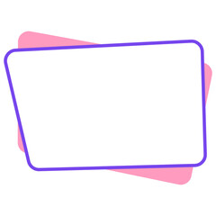Pink and Blue Geometric Shape Frame