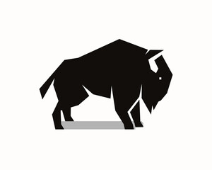 abstract silhouette stand bison logo design template illustration inspiration © ShiipArts