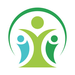 Blue and Green Healthy Life Logo