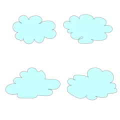Selbstklebende Fototapeten set of clouds © Tee Kung
