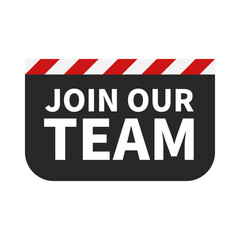 Join Our Team In Black Red White Rectangle Shape For Invitation Promotion
