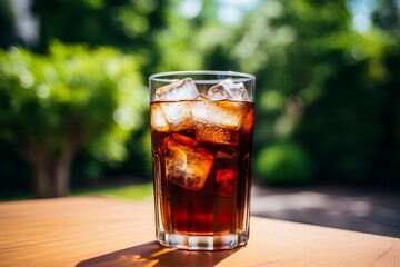 Refreshing Cola with Ice