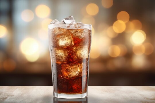 Refreshing Cola with Ice