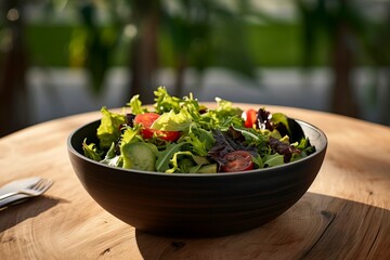Fresh Organic Salad with Chickpeas