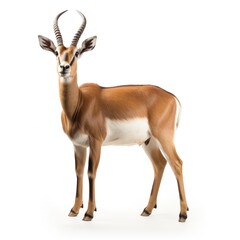 an antelope in white background