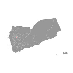 Sanaa city, administrative division of the country of Yemen. Vector illustration.