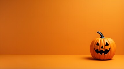 Mystical Halloween Elements Creating an Intriguing Dark Orange Backdrop