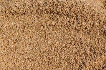 Texture of sand close-up view from above. Relax on the beach